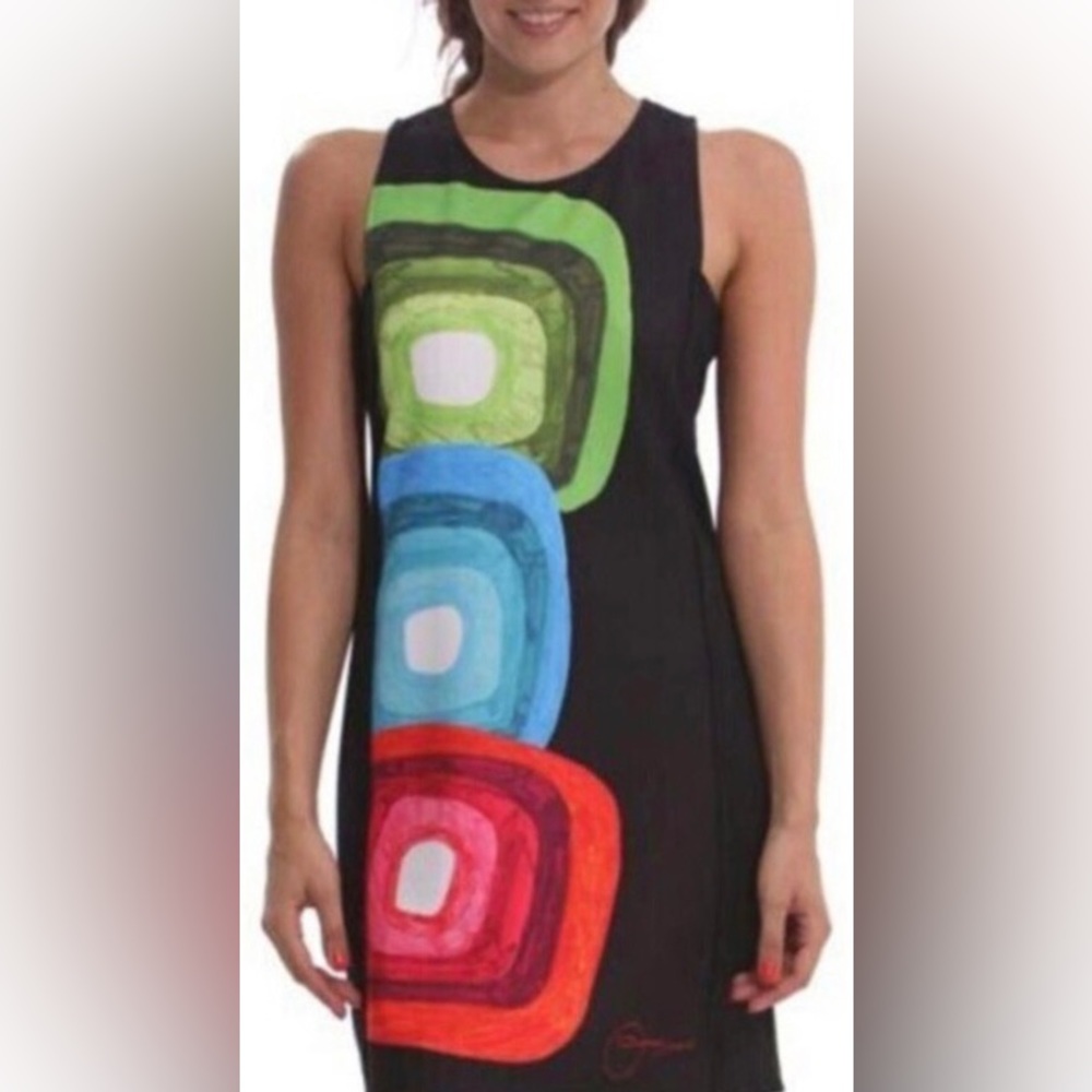 Desigual, Sleeveless Geometric Print Dress, Size XS